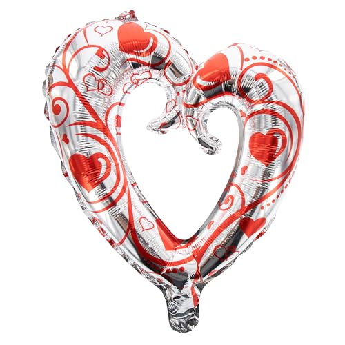 Party Factory Folienballon Herz, 44 x 42 cm, silber/rot, Konfetti, Heliumballon mit Punkten, Luftballon zur Hochzeit Party Factory Folienballon Herz, 44 x 42 cm, silber/rot, Konfetti, Heliumballon mit Punkten, Luftballon zur Hochzeit von Party Factory
