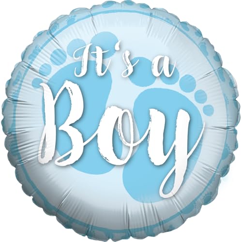 Party Factory Folienballon Its a Boy 45 cm, Rund, Blau, Ballon Helium geeignet, Gender Reveal Deko, Luftballon für Babyparty und Geburt Party Factory Folienballon Its a Boy 45 cm, Rund, Blau, Ballon Helium geeignet, Gender Reveal Deko, Luftballon für Babyparty und Geburt von Party Factory