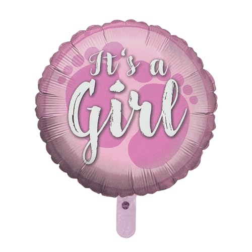 Party Factory Folienballon Its a Girl 45 cm, Rund, Rosa, Ballon Helium geeignet, Gender Reveal Deko, Luftballon für Babyparty und Geburt Party Factory Folienballon Its a Girl 45 cm, Rund, Rosa, Ballon Helium geeignet, Gender Reveal Deko, Luftballon für Babyparty und Geburt von Party Factory