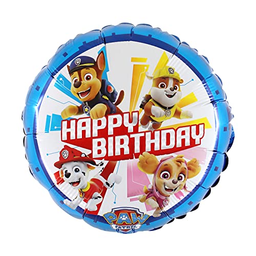 Party Factory Folienballon - Paw Patrol - Ø 45cm, bunt, Happy Birthday, Luftballon, Heliumballon für Kinder zum Geburtstag Party Factory Folienballon - Paw Patrol - Ø 45cm, bunt, Happy Birthday, Luftballon, Heliumballon für Kinder zum Geburtstag von Party Factory
