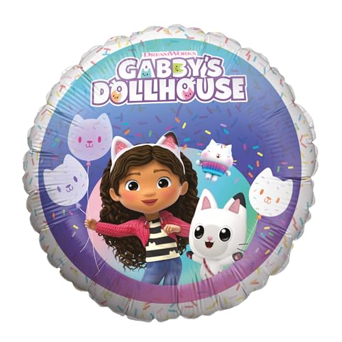 Party Factory Gabby's Dollhouse Folienballon 45 cm, Rund, Pandy Paws & Cupcake-Katze, Ballon Helium geeignet, Geburtstagsdeko, Luftballon für Party und Kindergeburtstag Party Factory Gabby's Dollhouse Folienballon 45 cm, Rund, Pandy Paws & Cupcake-Katze, Ballon Helium geeignet, Geburtstagsdeko, Luftballon für Party und Kindergeburtstag von Party Factory