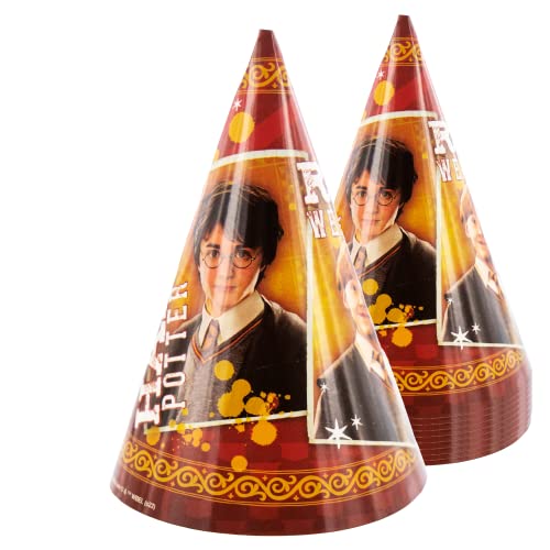 Party Factory `Harry Potter´ 10 Partyhütchen, ca. 10x16cm, bunt, Partyhüte aus Pappe für Kindergeburtstag oder Mottoparty von Party Factory