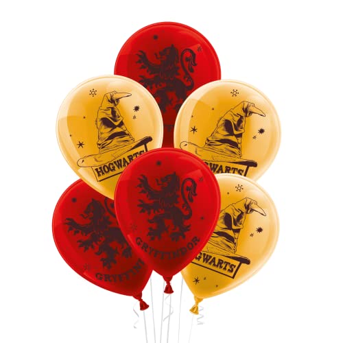 Party Factory `Harry Potter´ Set aus 10 gelben und roten Latexballons, Ø25cm, verschiedene Druckmotive, für Luft oder Helium von Party Factory