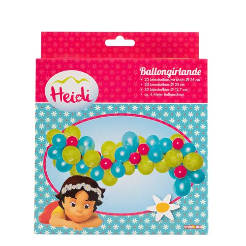 Party Factory `Heidi´ Ballongirlande aus 60 blauen, grünen und pinken Latexballons, Ø25 und 12cm, inklusive 4m Ballonband Party Factory `Heidi´ Ballongirlande aus 60 blauen, grünen und pinken Latexballons, Ø25 und 12cm, inklusive 4m Ballonband von Party Factory