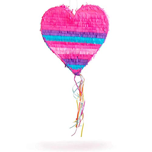 Party Factory Herz Pinata, pink, 36x7,5x37cm, Kinder Partyspiel, Schlag-Pinata, Kindergeburtstag, Dekoration zum Geburtstagsdeko Party Factory Herz Pinata, pink, 36x7,5x37cm, Kinder Partyspiel, Schlag-Pinata, Kindergeburtstag, Dekoration zum Geburtstagsdeko von Party Factory