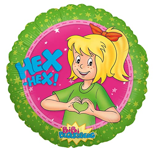 Party Factory `Hex-Hex´, Bibi Blocksberg Folienballon, grün/pink, Ø45cm, Heliumballon kleine Hexe mit Herz zum Kindergeburtstag Party Factory `Hex-Hex´, Bibi Blocksberg Folienballon, grün/pink, Ø45cm, Heliumballon kleine Hexe mit Herz zum Kindergeburtstag von Party Factory
