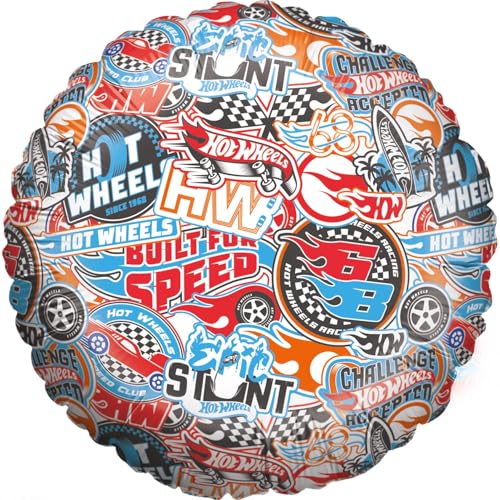 Party Factory `Hot Wheels´ Folienballon, Ø45cm, blau, Rennauto, Superhelden Heliumballon zum Geburtstag Party Factory `Hot Wheels´ Folienballon, Ø45cm, blau, Rennauto, Superhelden Heliumballon zum Geburtstag von Party Factory