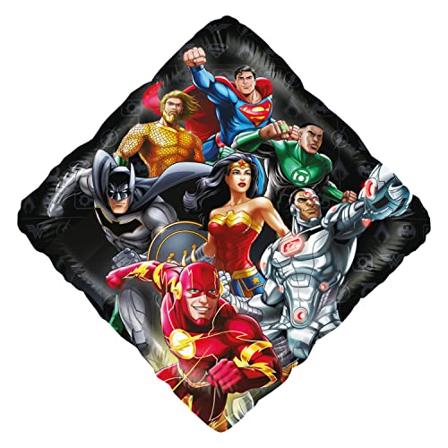 Party Factory `Justice League´ Folienballon Raute, Ø45cm, bunt, Heliumballon zum Geburtstag von Party Factory