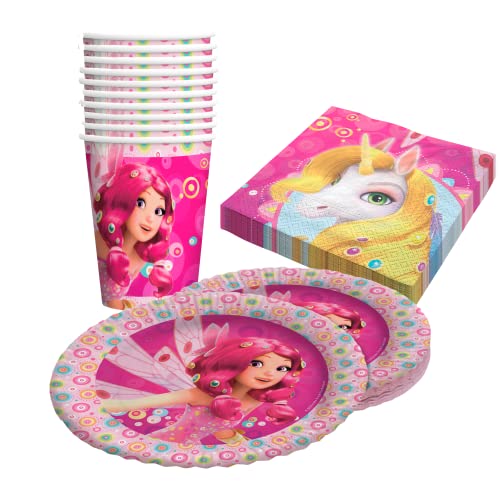 Party Factory `Mia & Me´ 40-teiliges Party Set mit 10 Bechern 250ml, 10 Tellern Ø 23cm und 20 Servietten 33x33cm, Partygeschirr für Geburtstag und Mottoparty Party Factory `Mia & Me´ 40-teiliges Party Set mit 10 Bechern 250ml, 10 Tellern Ø 23cm und 20 Servietten 33x33cm, Partygeschirr für Geburtstag und Mottoparty von Party Factory
