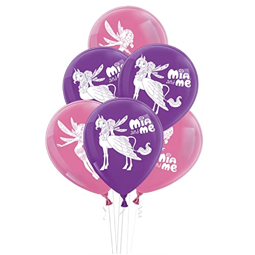 Party Factory `Mia & Me´ Set aus 10 rosa und lila Latexballons, Ø25cm, verschiedene Druckmotive, für Luft oder Helium Party Factory `Mia & Me´ Set aus 10 rosa und lila Latexballons, Ø25cm, verschiedene Druckmotive, für Luft oder Helium von Party Factory