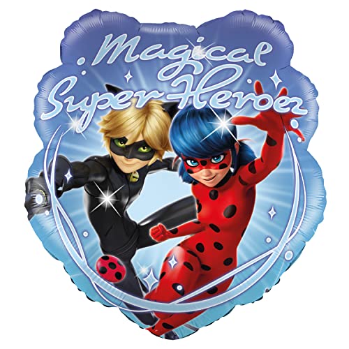 Party Factory `Miraculous´ Folienballon, Ø45cm, blau, Ladybug und Cat Noir, Superhelden Heliumballon zum Geburtstag Party Factory `Miraculous´ Folienballon, Ø45cm, blau, Ladybug und Cat Noir, Superhelden Heliumballon zum Geburtstag von Party Factory