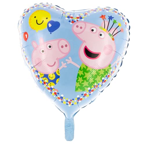 Party Factory `Peppa Wutz´ Folienballon Herz, Ø45cm, bunt, Peppa Pig und George, Schweinchen, Heliumballon zum Kindergeburtstag Party Factory `Peppa Wutz´ Folienballon Herz, Ø45cm, bunt, Peppa Pig und George, Schweinchen, Heliumballon zum Kindergeburtstag von Party Factory