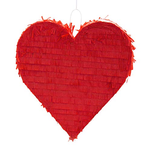 Party Factory Pinata Herz Rot Kinder Geburtstag Schlag-Pinata 36 x 7,5 x 37 cm Dekoration Geburtstagsdeko von Party Factory