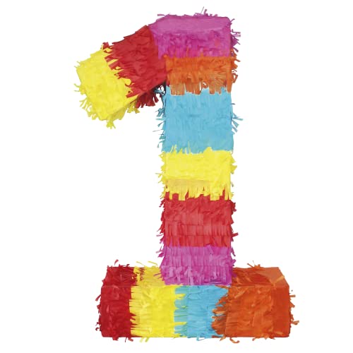 Party Factory Pinata Zahlen 0-9 Kinder Geburtstag Schlag-Pinata 50 x 35 x 8cm Dekoration Geburtstagsdeko (1) von Party Factory