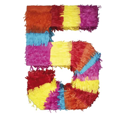 Pinata Zahlen 0-9 Kinder Geburtstag Schlag-Pinata 50 x 35 x 8cm Dekoration Geburtstagsdeko (5) von Party Factory