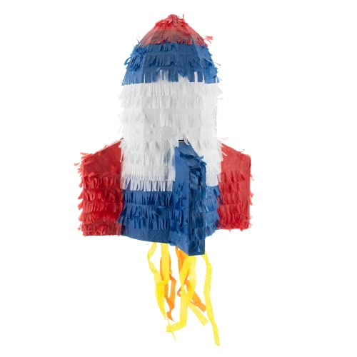 Party Factory Raketen Pinata, rot/weiß/blau, 30x40cm, Kinder Partyspiel, Schlag-Pinata, Kindergeburtstag, Dekoration zum Geburtstag Party Factory Raketen Pinata, rot/weiß/blau, 30x40cm, Kinder Partyspiel, Schlag-Pinata, Kindergeburtstag, Dekoration zum Geburtstag von Party Factory
