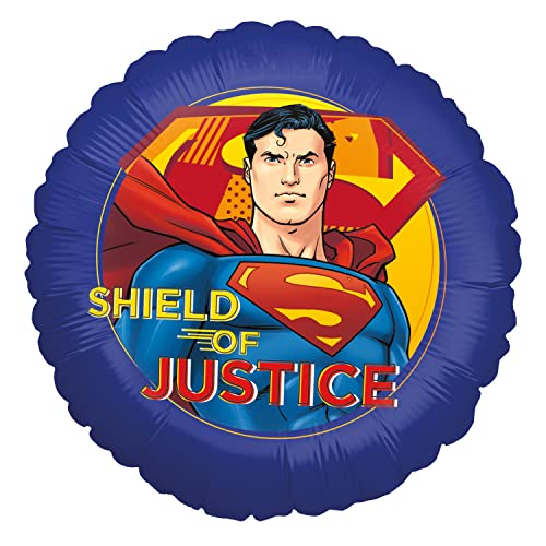 Party Factory Superman, runder Folienballon `Shield of Justice´, Ø45cm, blau, rot und gelb, Heliumballon zum Geburtstag Party Factory Superman, runder Folienballon `Shield of Justice´, Ø45cm, blau, rot und gelb, Heliumballon zum Geburtstag von Party Factory