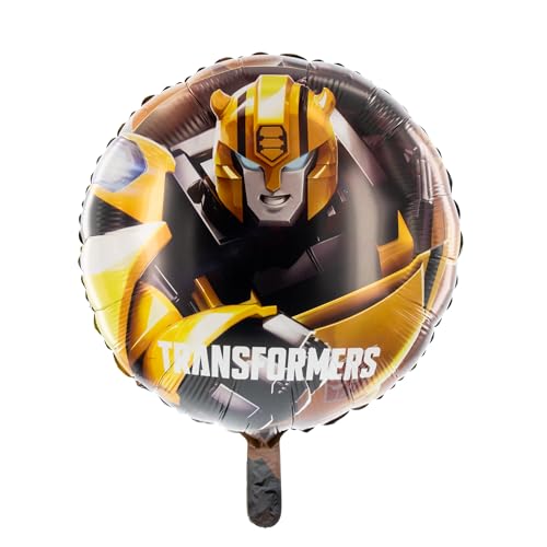 Party Factory `Transformers´ Folienballon, Ø45cm, gelb, schwarz, Bumblebee, Autobot Heliumballon zum Kindergeburtstag von Party Factory