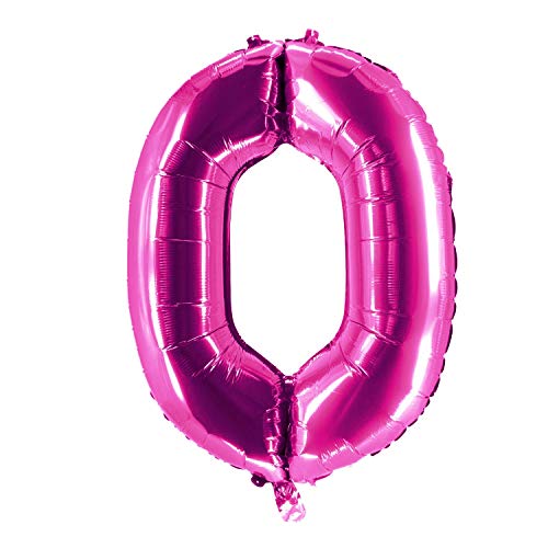 Party Factory XXL Folienballon Zahl 0, Luftballon 100cm, pink, Geburtstag, Abi, Jubiläum, Party Ballon, Heliumballon, Deko Party Factory XXL Folienballon Zahl 0, Luftballon 100cm, pink, Geburtstag, Abi, Jubiläum, Party Ballon, Heliumballon, Deko von Party Factory