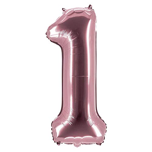 Party Factory XXL Folienballon Zahl 1, Luftballon 100cm, rosa, Geburtstag, Abi, Jubiläum, Party Ballon, Heliumballon, Deko Party Factory XXL Folienballon Zahl 1, Luftballon 100cm, rosa, Geburtstag, Abi, Jubiläum, Party Ballon, Heliumballon, Deko von Party Factory
