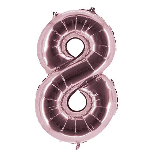 Party Factory XXL Folienballon Zahl 8, Luftballon 100cm, rosa, Geburtstag, Abi, Jubiläum, Party Ballon, Heliumballon, Deko Party Factory XXL Folienballon Zahl 8, Luftballon 100cm, rosa, Geburtstag, Abi, Jubiläum, Party Ballon, Heliumballon, Deko von Party Factory
