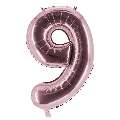 Party Factory XXL Folienballon Zahl 9, Luftballon 100cm, rosa, Geburtstag, Abi, Jubiläum, Party Ballon, Heliumballon, Deko Party Factory XXL Folienballon Zahl 9, Luftballon 100cm, rosa, Geburtstag, Abi, Jubiläum, Party Ballon, Heliumballon, Deko von Party Factory