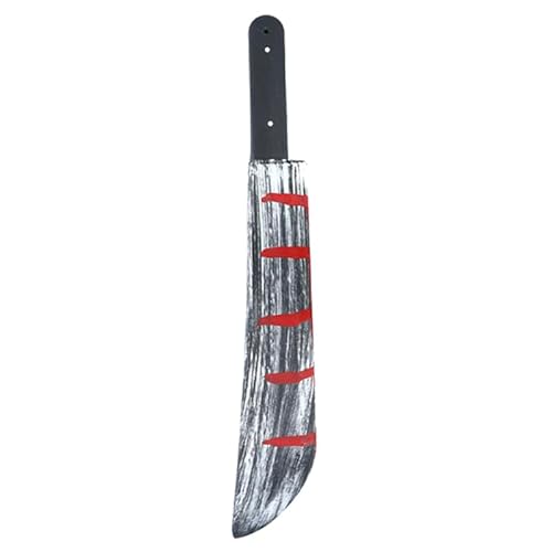 Blutige gefälschte Machete Kostüm Requisite Horror Kunststoff Waffe für Halloween Cosplay Zombie Gruselfilm Thema Rollenspiel Zubehör von Party HuB