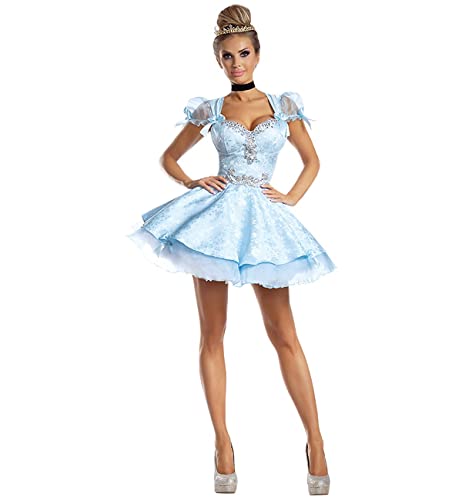Party King Damen Lost Slipper Prinzessin Kostüm, Blau, XL Party King Damen Lost Slipper Prinzessin Kostüm, Blau, XL von Party King