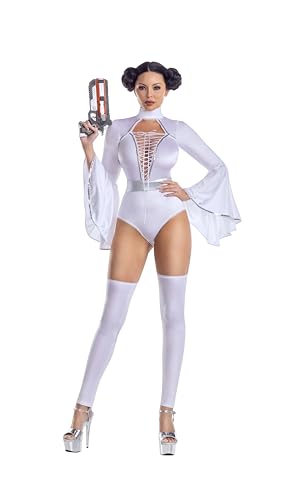 Party King Weltraumprinzessin-Kostüm für Damen und Erwachsene, Weiss/opulenter Garten, XL Party King Weltraumprinzessin-Kostüm für Damen und Erwachsene, Weiss/opulenter Garten, XL von Party King