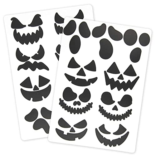 Planches de 17 stickers visages Halloween von Party Pro