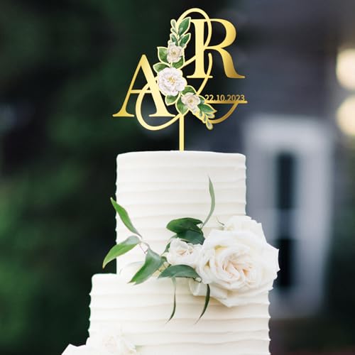 Party to Be Cake Topper Hochzeit Personalisiert Hochzeitstorte Tortenstecker aus Acryl Kranz mit Initialen Datum Hochzeitsdeko Dekoration Party to Be Cake Topper Hochzeit Personalisiert Hochzeitstorte Tortenstecker aus Acryl Kranz mit Initialen Datum Hochzeitsdeko Dekoration von Party to Be