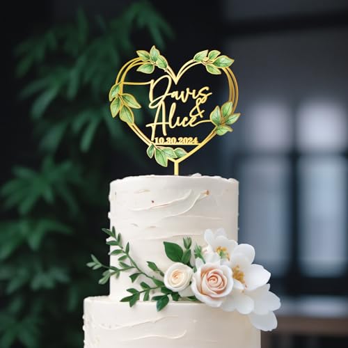 Party to Be Cake Topper Hochzeit Personalisiert UV-gedruckt Herz Kranz Design mit Namen und Daten Dekoration der Hochzeitstorte Party to Be Cake Topper Hochzeit Personalisiert UV-gedruckt Herz Kranz Design mit Namen und Daten Dekoration der Hochzeitstorte von Party to Be
