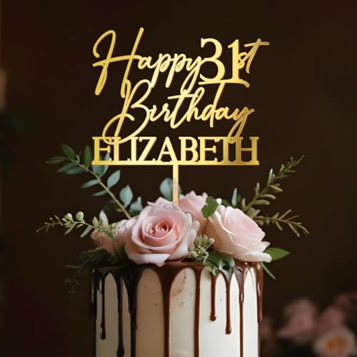 Party to Be Happy Birthday cake Topper Custom Name und Alter Personalisiert Geburtstag Kuchen Dekoration in Acryl und Holz Party to Be Happy Birthday cake Topper Custom Name und Alter Personalisiert Geburtstag Kuchen Dekoration in Acryl und Holz von Party to Be