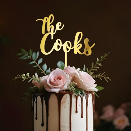 Party to Be Hochzeitskuchen Topper Personalisiert Braut Bräutigam Nachname Cake Topper in Acryl Jubiläum Verlobung Kuchen Dekoration (King Basil) von Party to Be