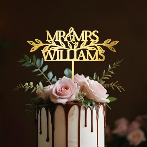 Party to Be Mr & Mrs Customized Hochzeit Cake Topper in Acryl Personalisiert Braut und Bräutigam mit dem Nachnamen Grüne Blätter Silhouette Kuchen Dekoration Party to Be Mr & Mrs Customized Hochzeit Cake Topper in Acryl Personalisiert Braut und Bräutigam mit dem Nachnamen Grüne Blätter Silhouette Kuchen Dekoration von Party to Be