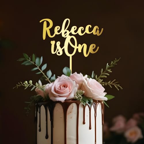 Party to Be Personalisiert Birthday Cake Topper in Acryl Personalisierbarer Geburtstags Cake Topper mit Wunschnamen Happy Birthday Tortendeko (King Basil) von Party to Be