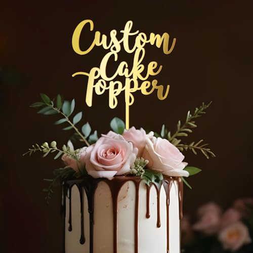 Party to Be Personalisiert Ihren Text Cake Topper in Acryl Personalisierbarer Cake Topper für Geburtstage Hochzeiten Taufen oder jede Gelegenheit (King Basil) von Party to Be