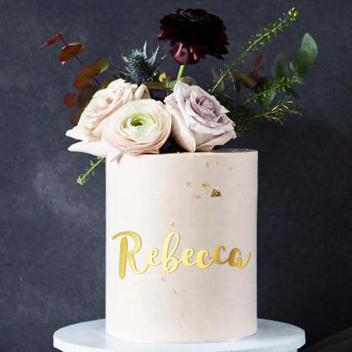 Party to Be Personalisiert Name Cake Topper in Acryl Personalisierbarer Kuchen Name Zeichen Kuchen Namenplatte Dekoration (King Basil) von Party to Be