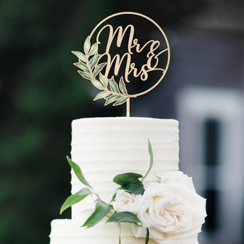 Party to be Mr&Mrs Cake Topper Hochzeit mit Grüne Blätter Hochzeitstorte Deko in Holz Party to be Mr&Mrs Cake Topper Hochzeit mit Grüne Blätter Hochzeitstorte Deko in Holz von Party to Be