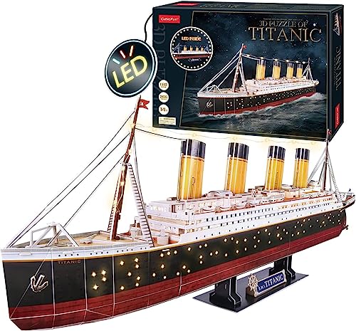 3D Puzzle - Titanic Modell | 3D Puzzle Kinder Und 3D Puzzle Erwachsene | Spielzeug Kinder Titanic Modellbausatz | Modellbau Schiffe | Puzzle Erwachsene| 266 Teilen von Party town