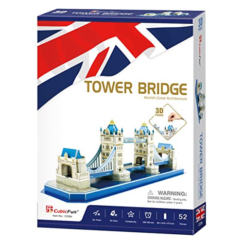 Puzzle 3D Tower of London Brücke - 3D Puzzle Kinder Ab 14 Jahre | 3 D Puzzle Erwachsen | Modellbausatz Erwachsene | 3 D Puzzle Für Kinder | Puzzle 3D von Party town