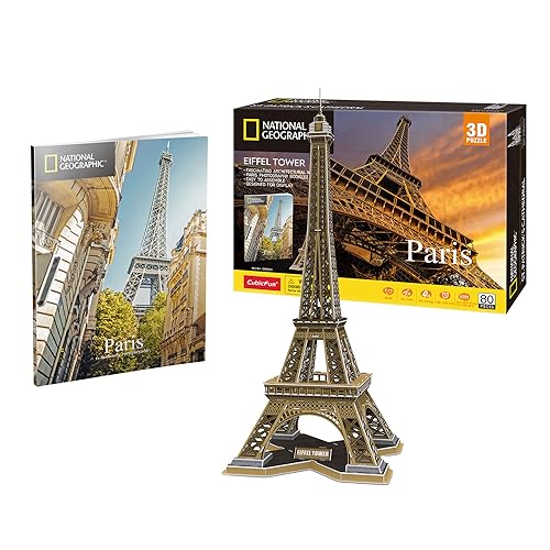 National Geographic - 3D Puzzle Paris Eiffel Tower | 3D Puzzle Kinder Ab 8 | Geschenk Für Kinder Und Erwachsene | Modellbausatz Erwachsene | 80 Teilen National Geographic - 3D Puzzle Paris Eiffel Tower | 3D Puzzle Kinder Ab 8 | Geschenk Für Kinder Und Erwachsene | Modellbausatz Erwachsene | 80 Teilen von Party town