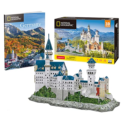 National Geographic - Puzzle 3D Schloss Neuschwanstein | 3 D Puzzle Für Kinder +8 Jahre | 3D Puzzle Erwachsene | 3D Puzzle Kinder | Einfach Zu Montieren von Party town