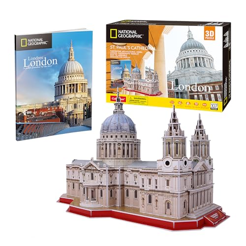 National Geographic - Puzzle 3D St. Paul´s Cathedral | 3D Puzzle Kinder +8 Jahre Und Erwachsene | 107 Stücke | Einfach Zu Montieren von Party town