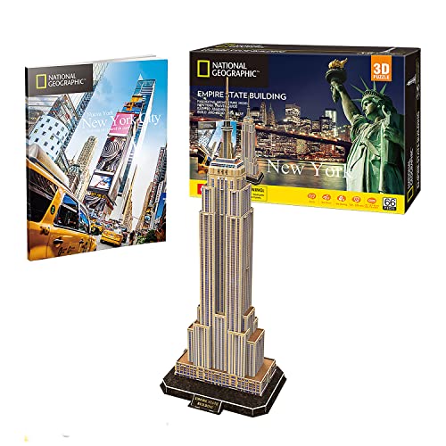 National Geographic - Puzzle 3D Empire State | 3 D Puzzle Für Kinder +8 Jahre | 3D Puzzle Erwachsene | 3D Puzzle Kinder | Einfach Zu Montieren | 66 Teile von Party town