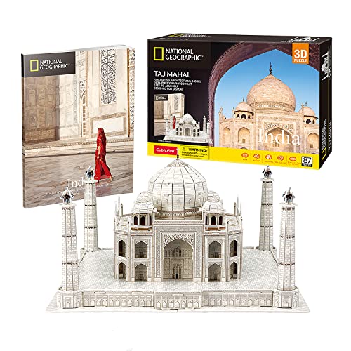 National Geographic - Puzzle 3D Taj Mahal | 3 D Puzzle Für Kinder +8 Jahre | 3D Puzzle Erwachsene | 3D Puzzle Kinder | Einfach Zu Montieren | 87 Teile von Party town