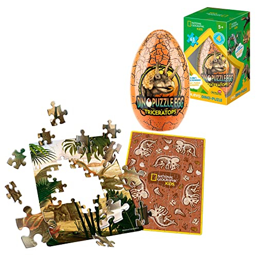 Party town 8436598031485 National Geographic, wendbar, Triceratops, 5 Jahre, Kinder, Spielzeuge, Dinosaurier, Puzzle von Party town