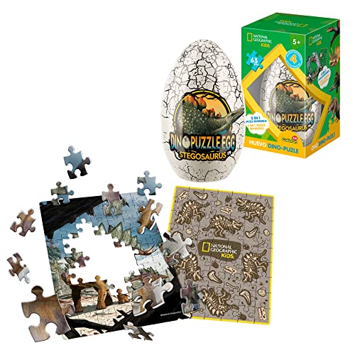 Party town 8436598031492 National Geographic, wendbar, Stegosaurus, 5 Jahre, Kinder, Spielzeuge, Dinosaurier, Puzzle von Party town