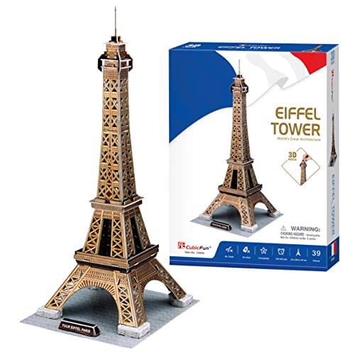 Party town, World Brands C044H Puzzle Paris, Eiffelturm, Erwachsene und 3D-Puzzle, für Kinder, Blau von Party town