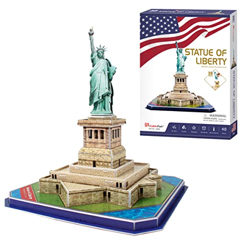 Party town 3D-Puzzle Freiheitsstatue - 3D-Puzzles für Kinder, Reitmodelle, Kinderpuzzle, 3D-Puzzle, Erwachsene, Reitspiele, 40 Teile von Party town